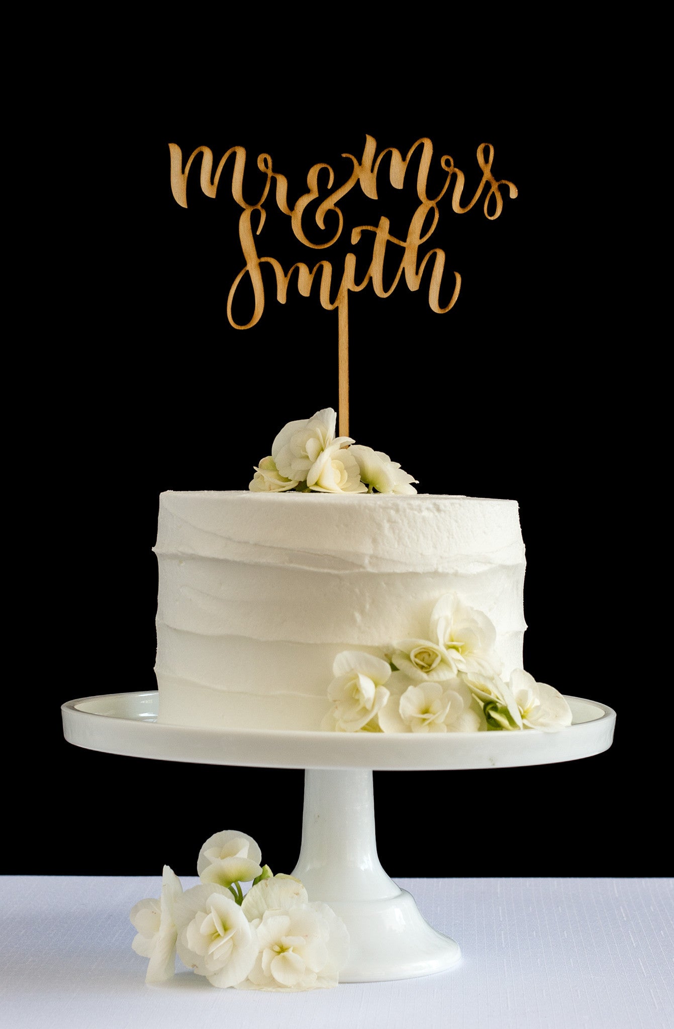 Gold Cake Toppers for Wedding Personalized Mr and Mrs Custom Name