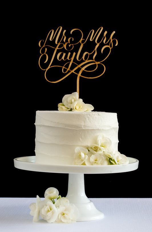 Custom Last Name Cake Topper - Honey & Crisp