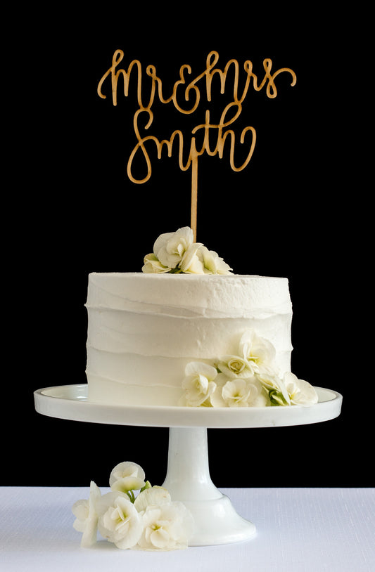Custom Last Name Cake Topper - Honey & Crisp